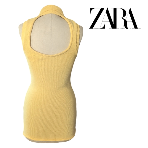 NWOT Zara Perforated Mini Tennis Dress w/sexy back cut out - knit look - Picture 3 of 6